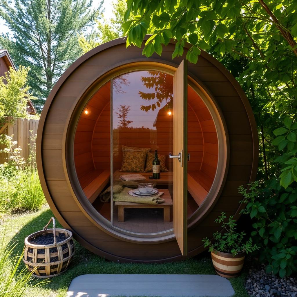 Barrelsauna L met kleedruimte foto 4